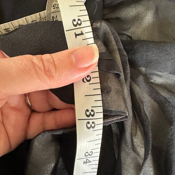 BLACK HALO | Black Shirred Detail One Shoulder Architectural Cocktail Dress | 4 - Picture 6 of 6